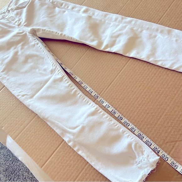 AGOLDE ankle skinny distressed jeans, white, size 26 - Picture 9 of 12